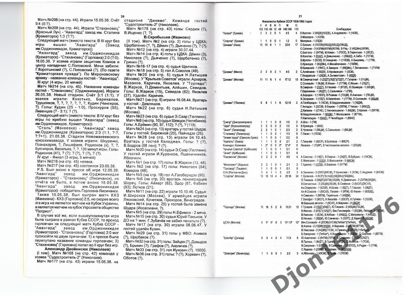 А.А.Бояренко, В.Н.Конончук. «Кубок СССР 1948-1949 годов». 1