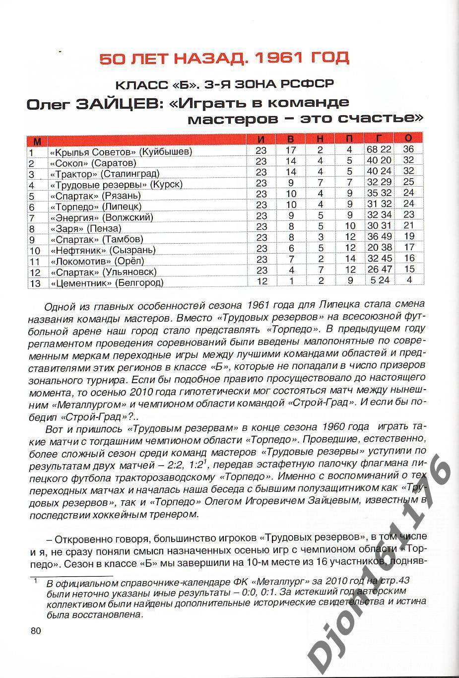 «Футбол 2011-2012. Справочник-календарь. «Металлург» (Липецк)» 4