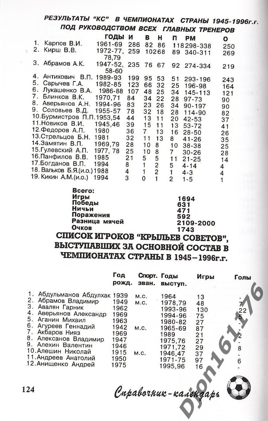 В.Прищепов, А.Пономарев. «Крылья Советов» - вчера и сегодня». 5