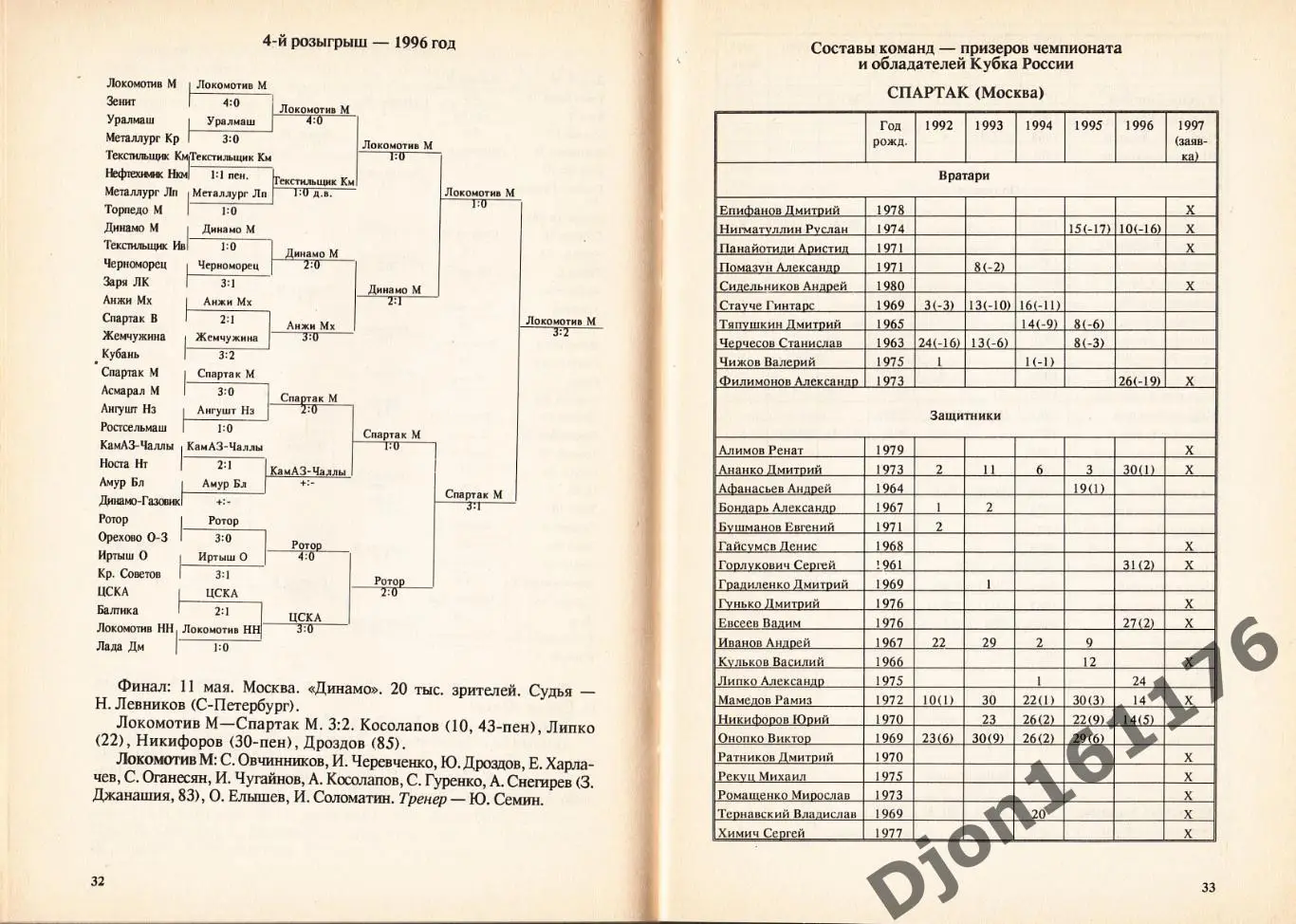 Б.А.Пирогов. «Футбол-97. Пять лет Российского футбола». 2