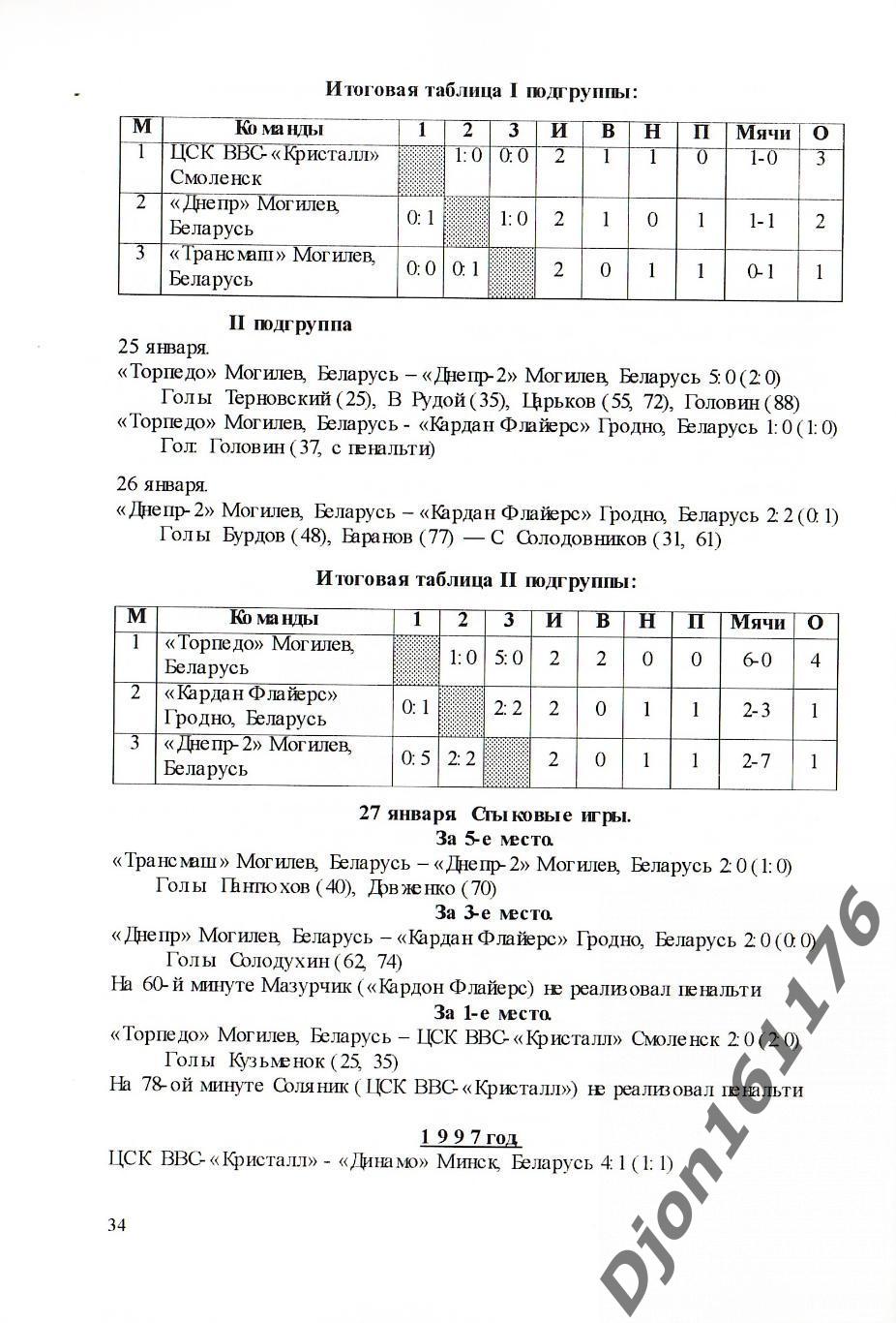 А.В.Перетятько, А.В.Попов. «Международные товарищеские матчи команд Смоленщины». 4