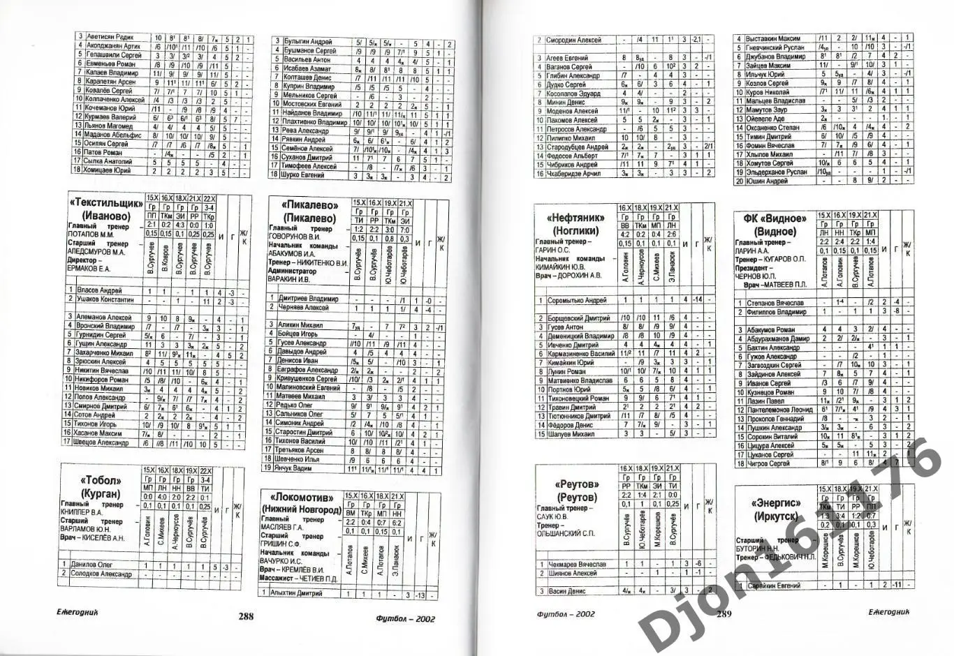 Футбол-2002. Статистические данные российского футбола. Ежегодник 4