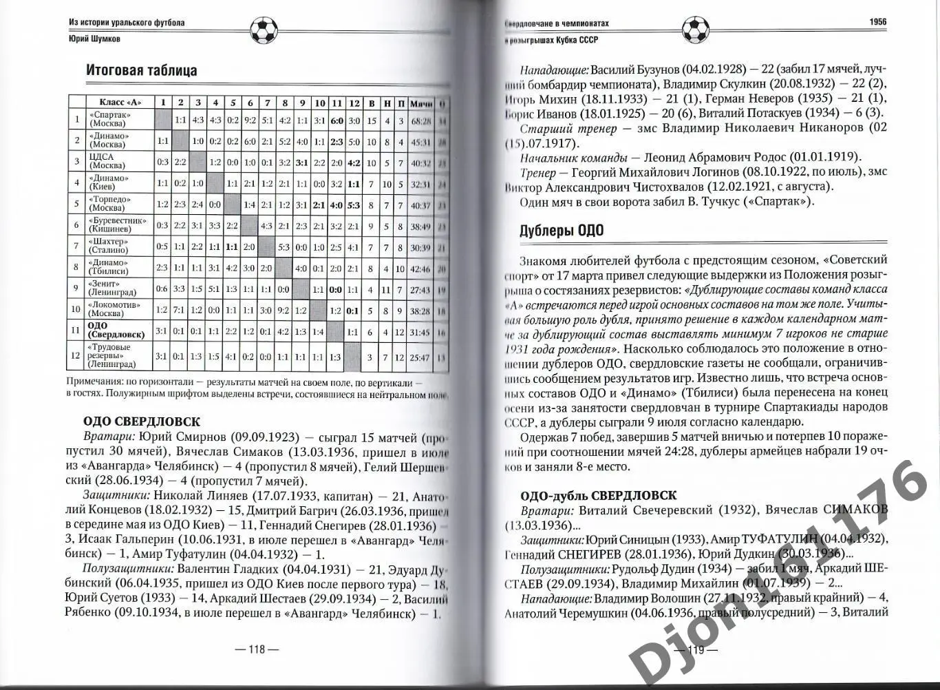 Ю.Е.Шумков. «Свердловчане в чемпионатах и розыгрышах Кубка СССР. 1950-1959». 1