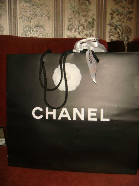 Пакет для подарка большой черный Шанель Chanel оригинал. 1