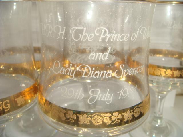 Бокалы свадьба Принцессы Дианы Princess Diana wedding 1981 1