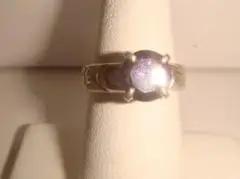 Кольцо серебро роза аметист винтаж.