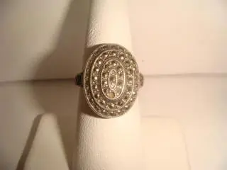 Кольцо серебро с марказитами винтаж Италия