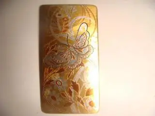 Брошь кулон Damascene Reed&Barton винтаж серебро, позолота. 1950 год.