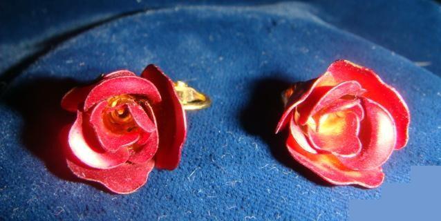 Кулон камея роза эмаль винтаж 5