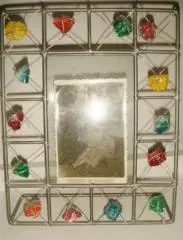 Рамка для фото с камнями арт деко 1980х Италия