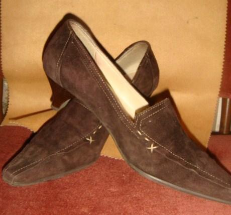 Женские туфли шоколадные замша Германия Hogl.
