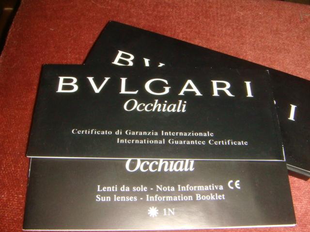 Сертификат на продукцию (очки) bvlgari