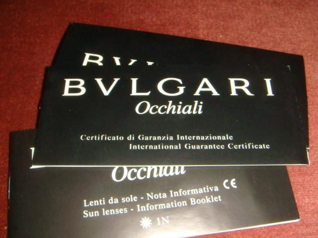 Сертификат на продукцию (очки) bvlgari 1