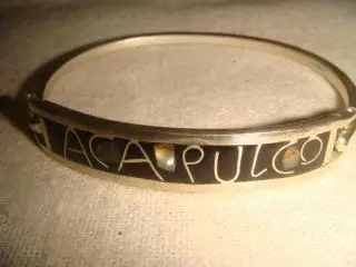 Браслет серебро эмаль перламутр 925 винтаж 80х