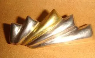 Серьга клипса ракушка серебро винтаж Мексика