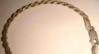 Браслет серебро веревочка винтаж Италия