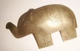 Брошка слон мельхиор винтаж