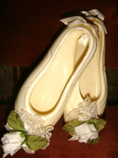Фарфоровые балетные туфли (пуанты) винтаж 50х год