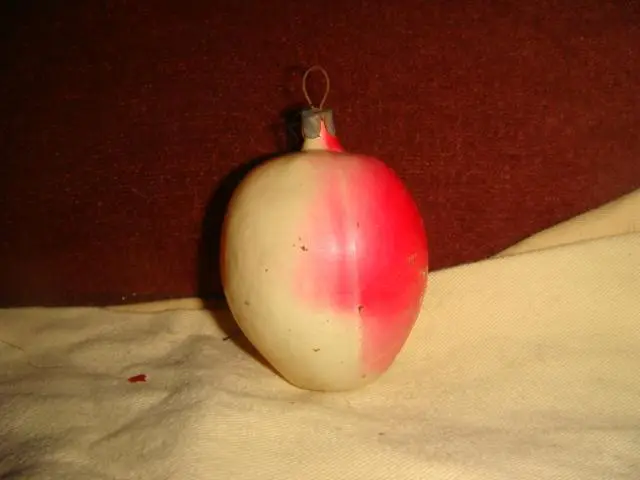 Елочный шар Яблоко винтаж 70х годов СССР