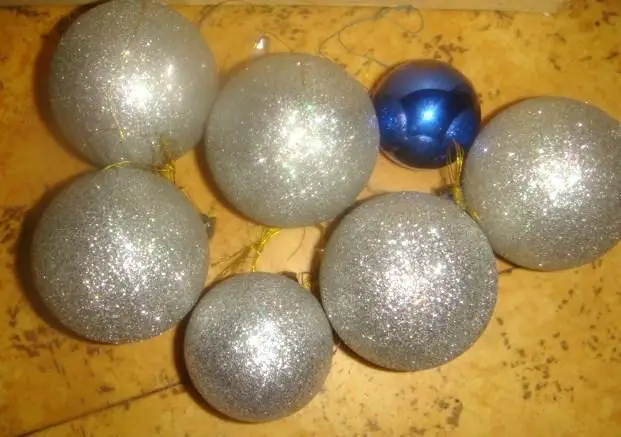 Набор елочных шаров 7 Штук винтаж