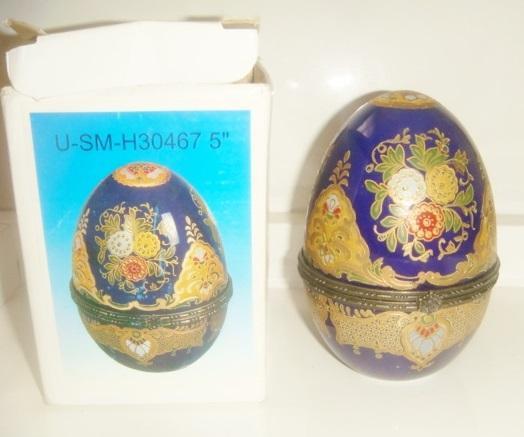 Шкатулка яйцо cloissone эмаль винтаж 80х годов