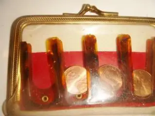 Кошелек пластик для монет винтаж 70х