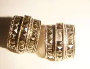 Серьги серебро с марказитами кольца винтаж 70х.