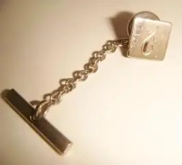 Зажим для галстука серебро винтаж 70х