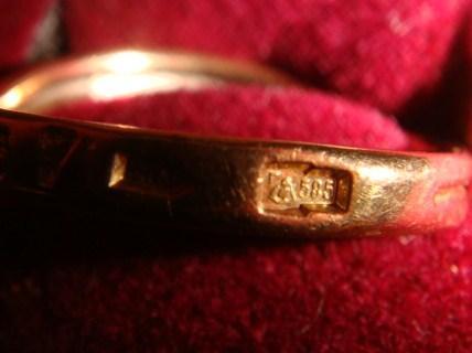 Кольцо дорожка золото 585 проба бриллианты винтаж 80-х годов 4
