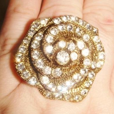 Коктейльное кольцо камелия винтаж 1