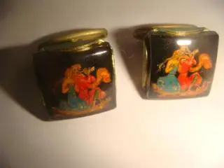 Запонки Палех 1985 год авторская работа