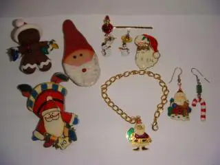 Набор бижутерии дед мороз санта 1950-1970 гг