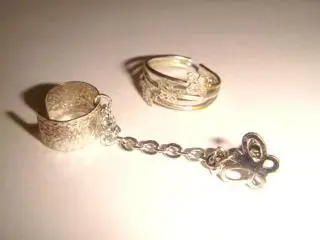 Комплект бабочка мельхиор винтаж