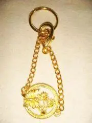 Брелок цветочный бронза винтаж 1980х годов