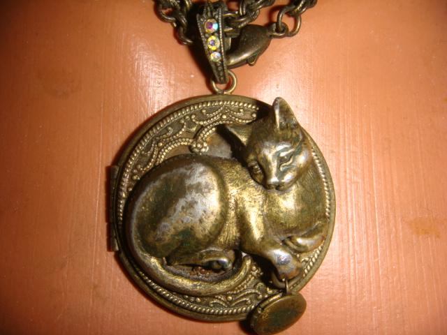 Кулон медальон кошка ф. Sweet Romance винтаж 1990х годов 2