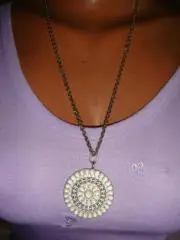 Кулон круглый винтаж 70х