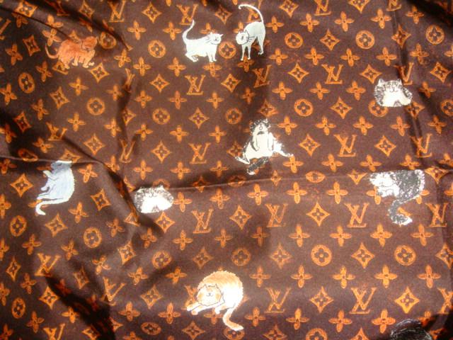 Платок шелк Louis Vuitton кошки круиз 2019 год оригинал 1