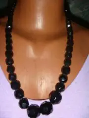 Бусы черные шарики винтаж Америка