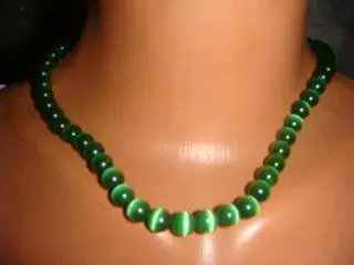 Бусы зеленые шарики винтаж Япония