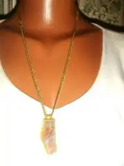 Колье с агатом винтаж 1960х годов