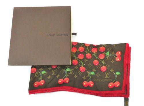 Платок шелк Louis Vuitton вишенки 2006 год оригинал