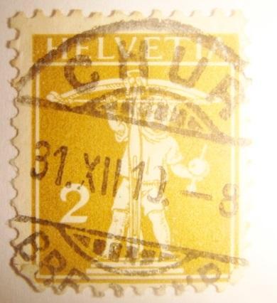 Марки 2 шт Швейцария 1923 и 1919 годы 1