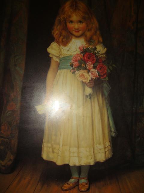 Постер девочка с письмом Англия винтаж 90х годов 1