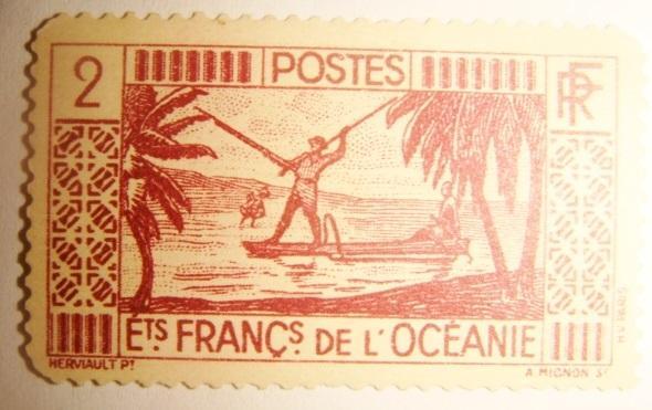 Марка Французская колония Океания 1950