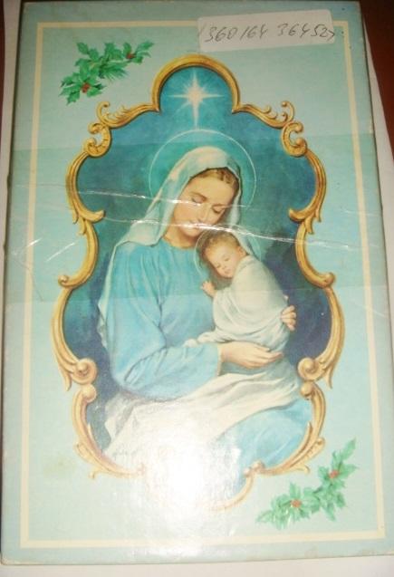 Коробка для подарка Дева Мария винтаж 50х годов Америка