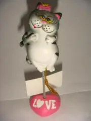 Зажим для бумаг кошка кот Германия винтаж 90 х годов