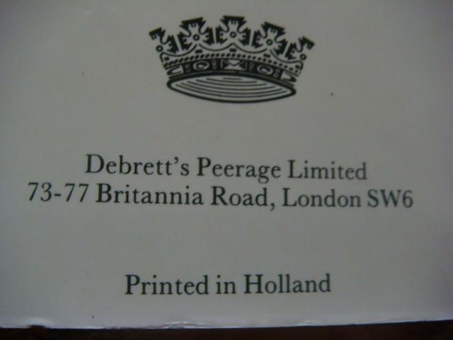 Princess Diana Debrett's book of Royal wedding 1980 6