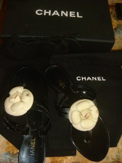 Шлепки с камелиями Шанель Chanel р.39
