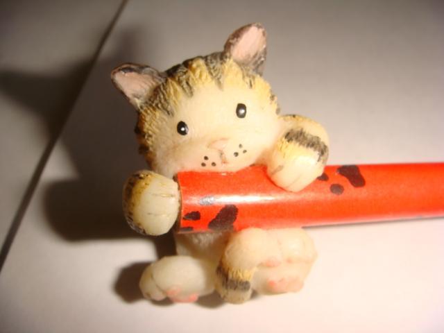 Линейка с мишками и карандаш с кошкой Англия Hallmark винтаж 90х 3