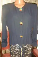 Пиджак офисный с кружевом Италия винтаж 90х р.46-48